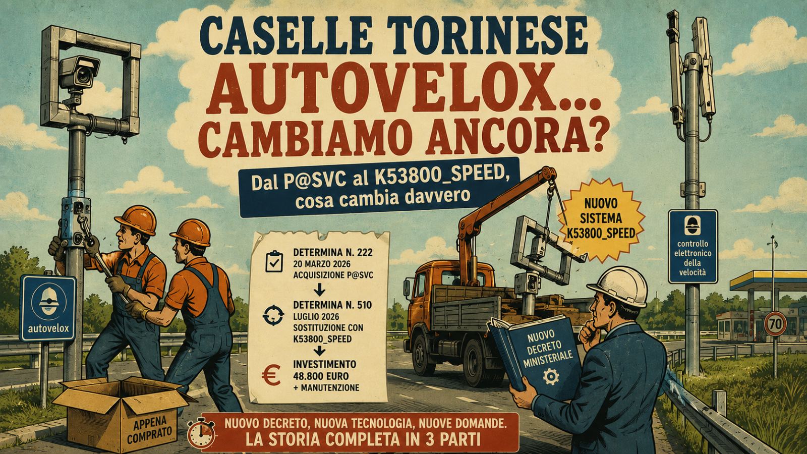 Caselle cambia autovelox: dal P@SVC  al  K53800_SPEED  cosa cambia davvero?