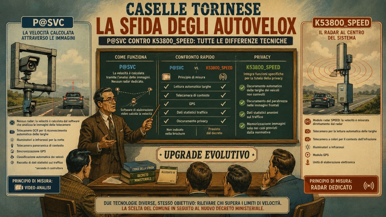 Caselle cambia autovelox: dal P@SVC  al  K53800_SPEED  cosa cambia davvero?