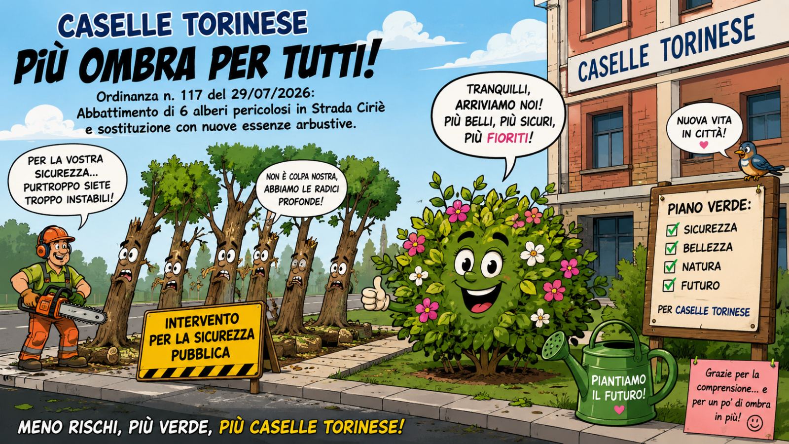 30 Luglio Caselle Torinese: tra buche, tende, asili e parcometri... il Comune non si è annoiato