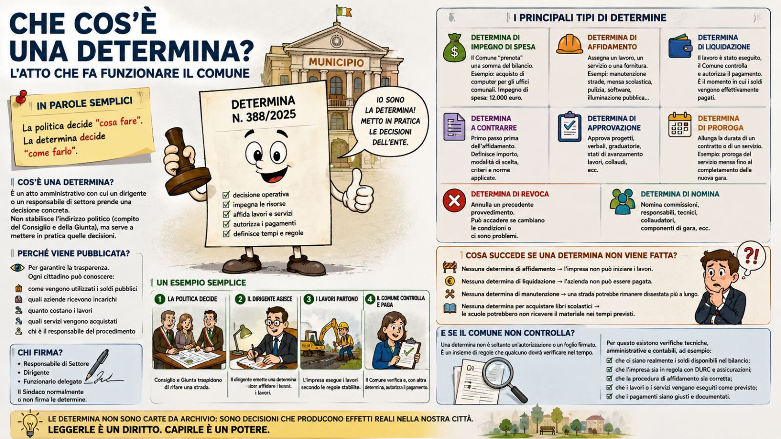 Impariamo a leggere una determina: il caso dei parchi pubblici di Caselle
