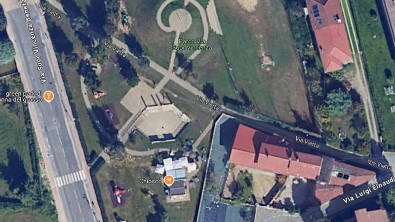 La collinetta dei giardini di via suor Vincenza.
