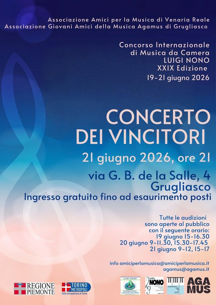🎵 Dal 19 al 21 giugno, la Città di Grugliasco si trasforma nella capitale della…