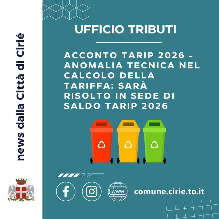 ❗ 𝐀𝐜𝐜𝐨𝐧𝐭𝐨 𝐓𝐀𝐑𝐈𝐏 𝟐𝟎𝟐𝟔 - 𝐀𝐧𝐨𝐦𝐚𝐥𝐢𝐚 𝐭𝐞𝐜𝐧𝐢𝐜𝐚 𝐧𝐞𝐥 𝐜𝐚𝐥𝐜𝐨𝐥𝐨 𝐝𝐞𝐥𝐥𝐚 𝐭𝐚𝐫𝐢𝐟𝐟𝐚 𝐩𝐞𝐫 𝐢…