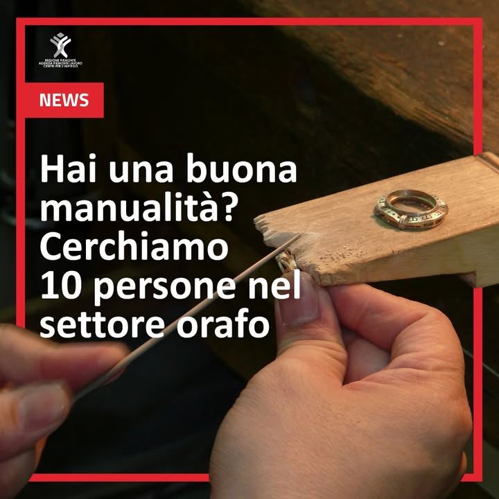 Cerchi un'opportunità nel settore orafo? 💎 Nell'Alessandrino sono aperte le…
