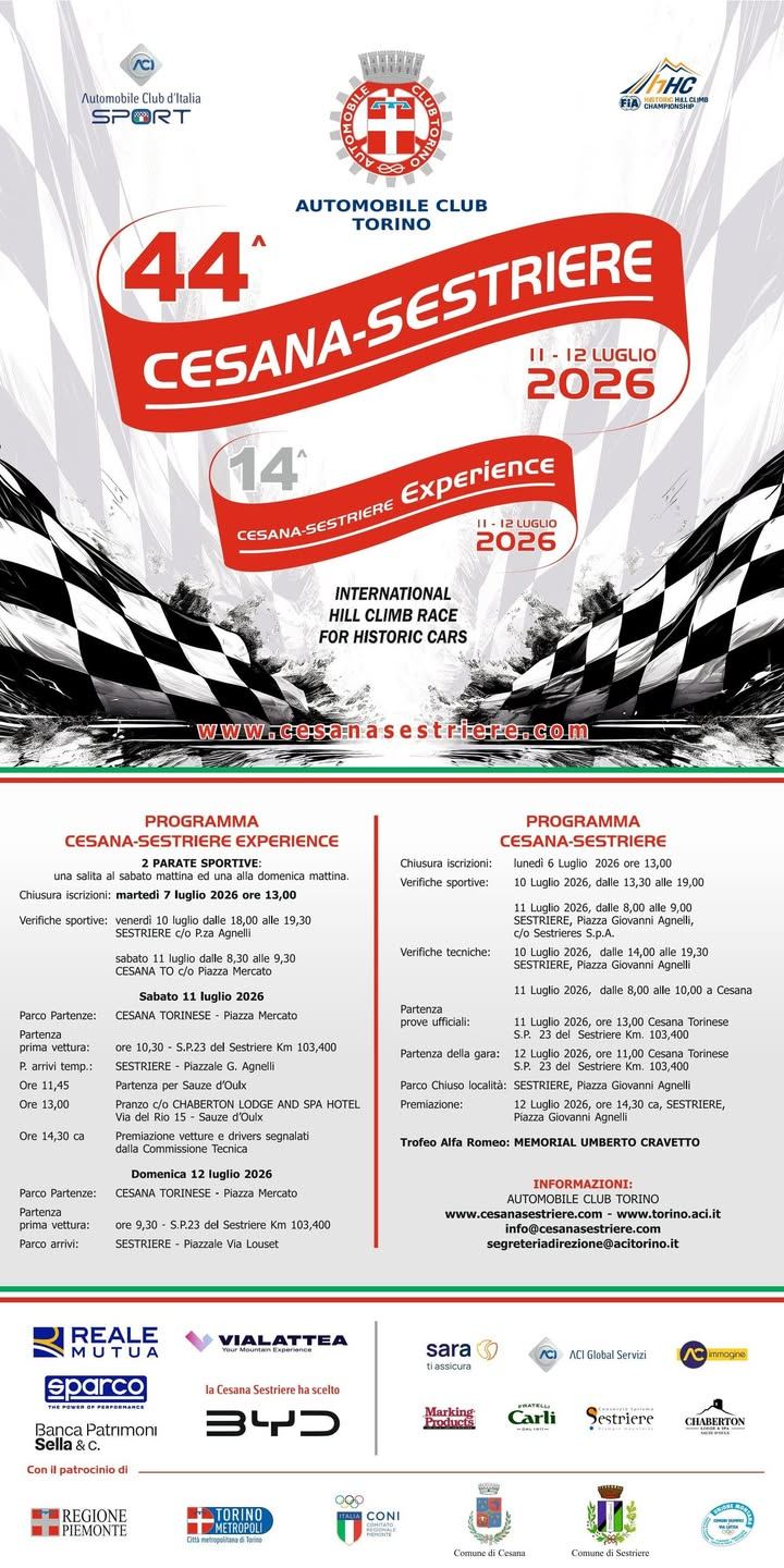 📌Da venerdì 10 a domenica 12 luglio i riflettori del motorsport internazionale…