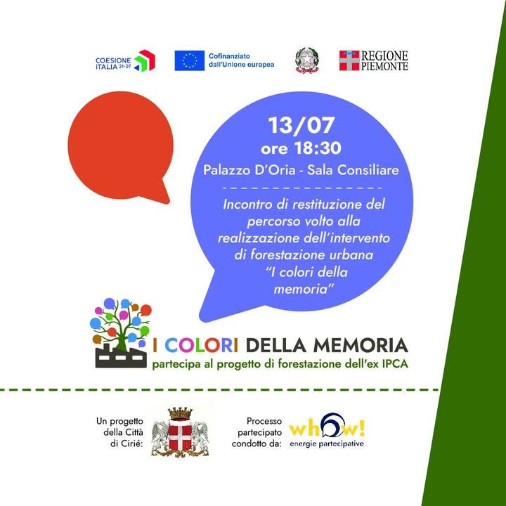 🏭 ➡️ 🌳 𝐄𝐱 𝐈𝐏𝐂𝐀 Ricordiamo che oggi - 𝐥𝐮𝐧𝐞𝐝𝐢̀ 𝟏𝟑 𝐥𝐮𝐠𝐥𝐢𝐨 - 𝐚 𝐏𝐚𝐥𝐚𝐳𝐳𝐨 𝐃'𝐎𝐫𝐢𝐚 alle…