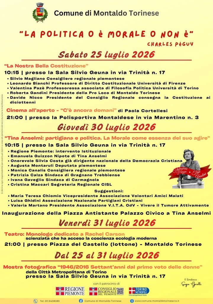 ✅Anche il Comune di Montaldo Torinese ospita la mostra della Città…
