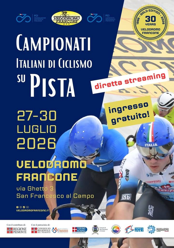 🚴I Campionati Italiani Assoluti di ciclismo su pista tornano in calendario dopo…