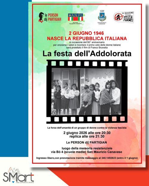 📽️ Martedì 2 giugno, festa della Repubblica, sarà riproposto il cortometraggio…