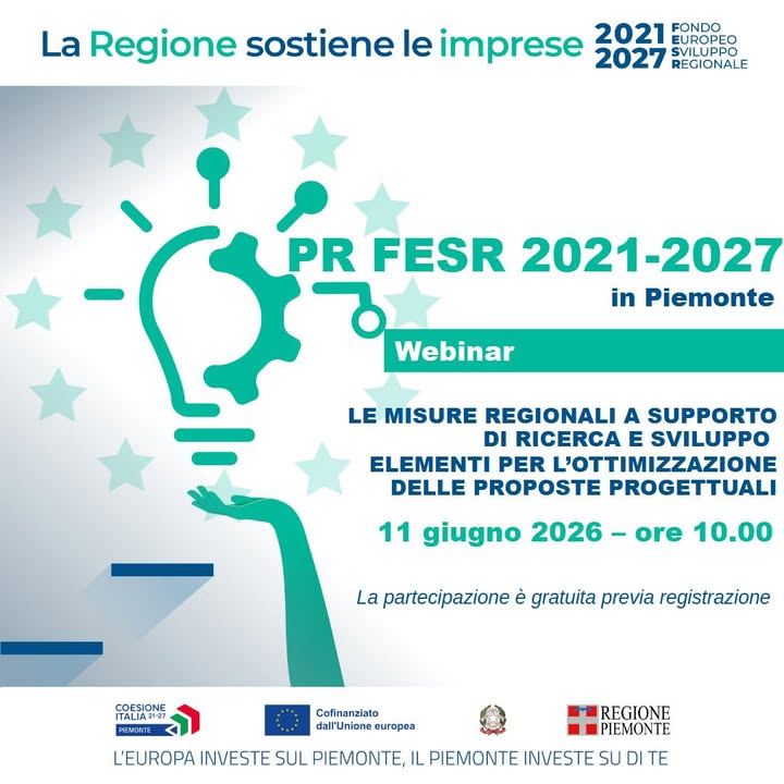 Se sei una PMI, una microimpresa o un professionista in Piemonte partecipa al…