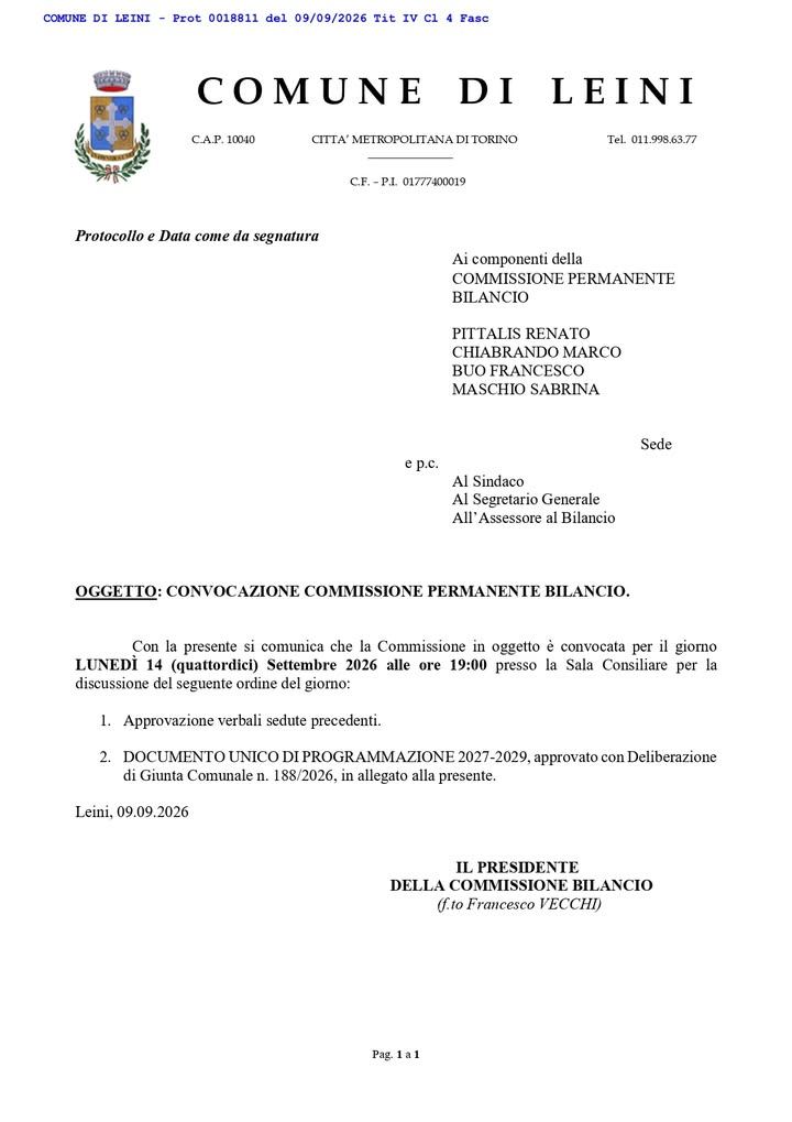 📌📌 CONVOCAZIONE COMMISSIONE BILANCIO 📌📌 La Commissione Bilancio si riunirà…