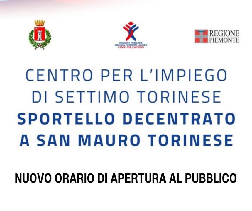 Lo sportello decentrato del Centro per l'Impiego di San Mauro Torinese osserva - come anche tutti gli altri Centri per l'Impiego...