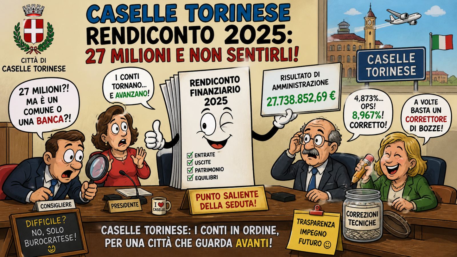 5 Maggio, il Consiglio dei 27 milioni, delle mense e dei correttori di bozze contabili