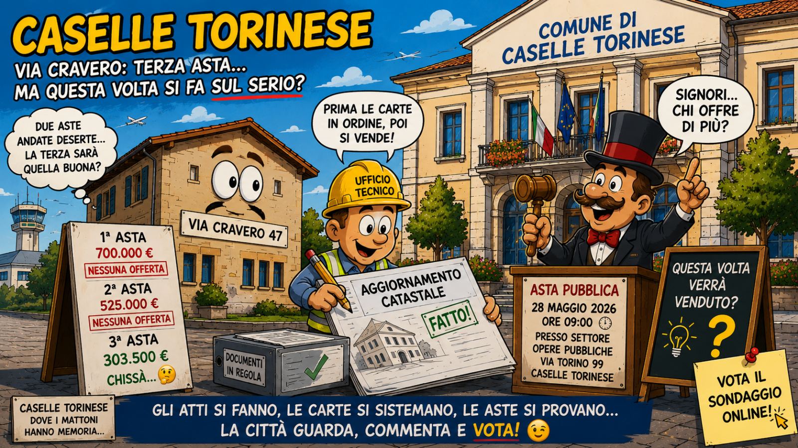 21 Maggio, Via Cravero: alla terza asta arriva anche il catasto. Segnale positivo?
