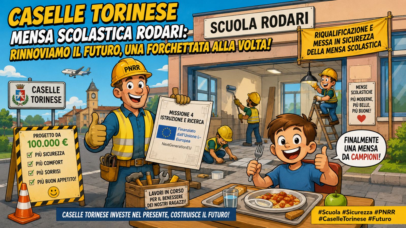 5 Giugno, Tra pizzaioli, badge e campi da calcio: la giornata amministrativa casellese