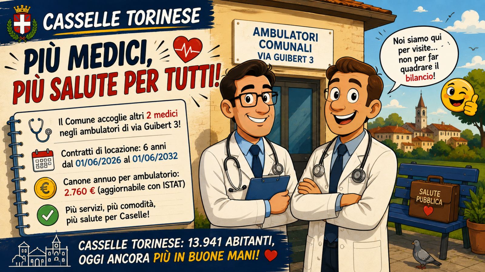 8 Giugno, Due medici arrivano, il telelaser fa il tagliando e il Comune guarda le nuvole