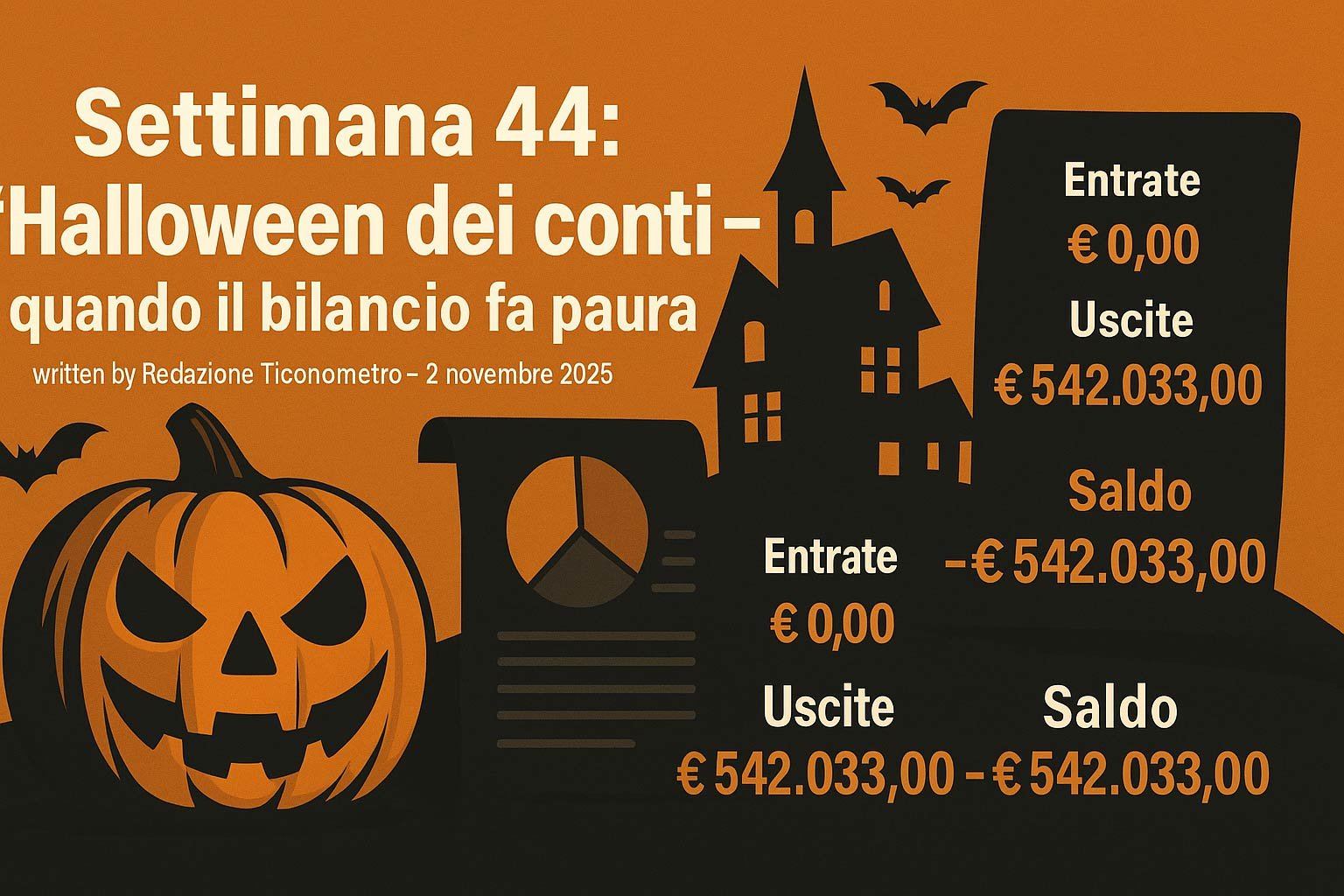 Settimana 44: "Halloween dei conti quando il bilancio fa paura"