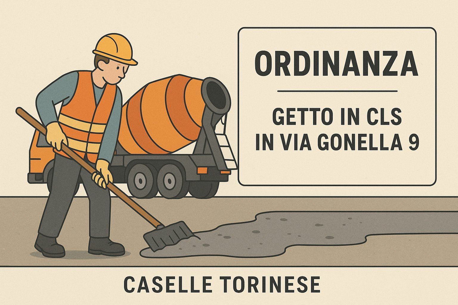 Caselle, 22 maggio: cemento fresco, strade chiuse e atti bollenti – cronache semiserie di un giovedì amministrativo
