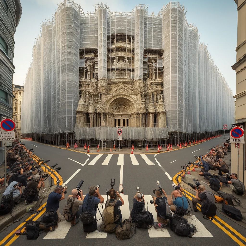 5 Aprile, Cronache dal Cantiere: L'Arte Fotografica Incontra il Divieto di Sosta