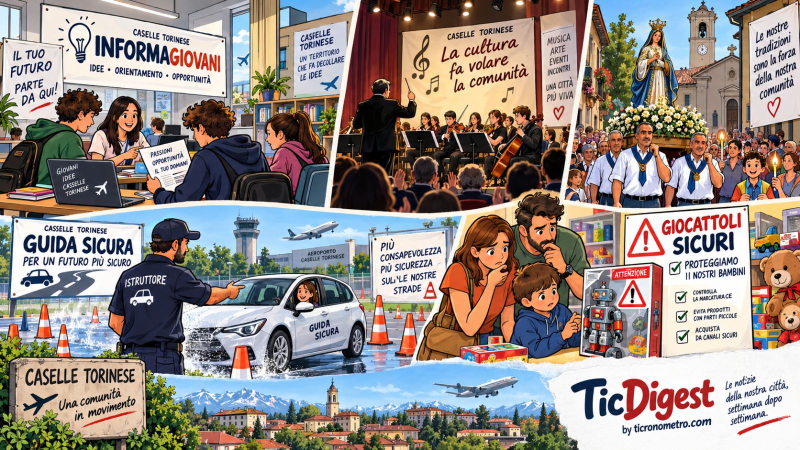 Caselle Torinese: ripartenza dei servizi giovanili, eventi culturali e attenzione alla sicurezza dei bambini