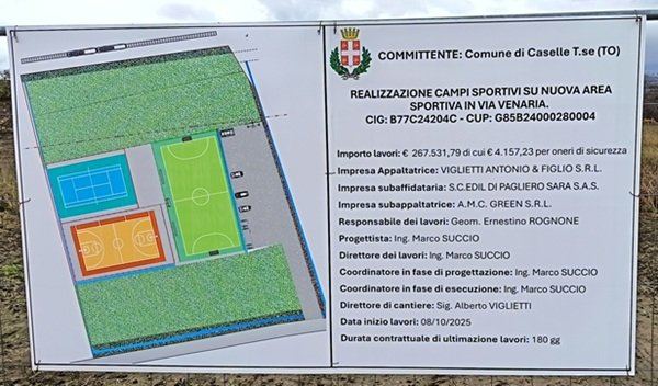 Partiti i lavori per i campetti di via Venaria