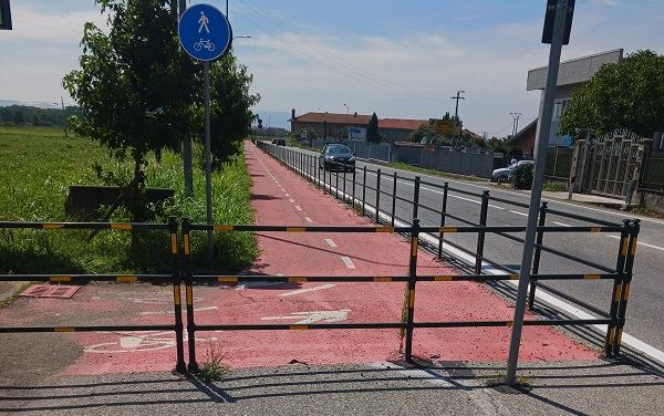 CICLOPEDONALE BORGARO-CASELLE: UNA MODIFICA PER RENDERLA PIÙ FUNZIONALE